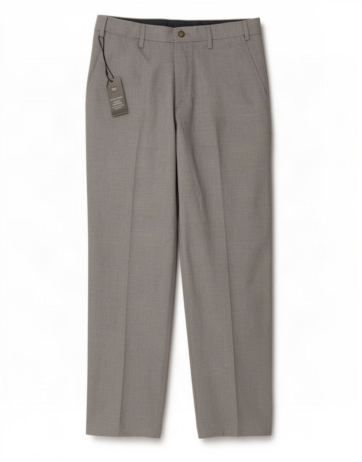 Calça masculina reta casual Marks & Spencer W32 L29 poliéster cinza