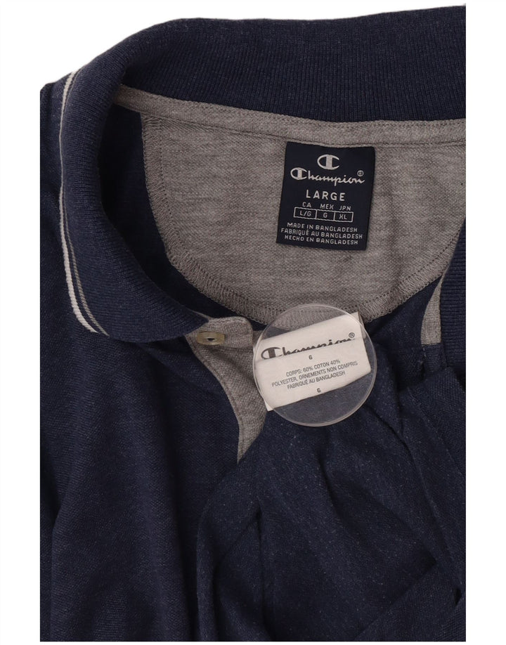 Camisa polo masculina Champion grande algodão azul marinho