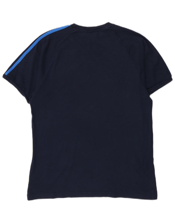 Camiseta masculina Adidas grande algodão azul marinho