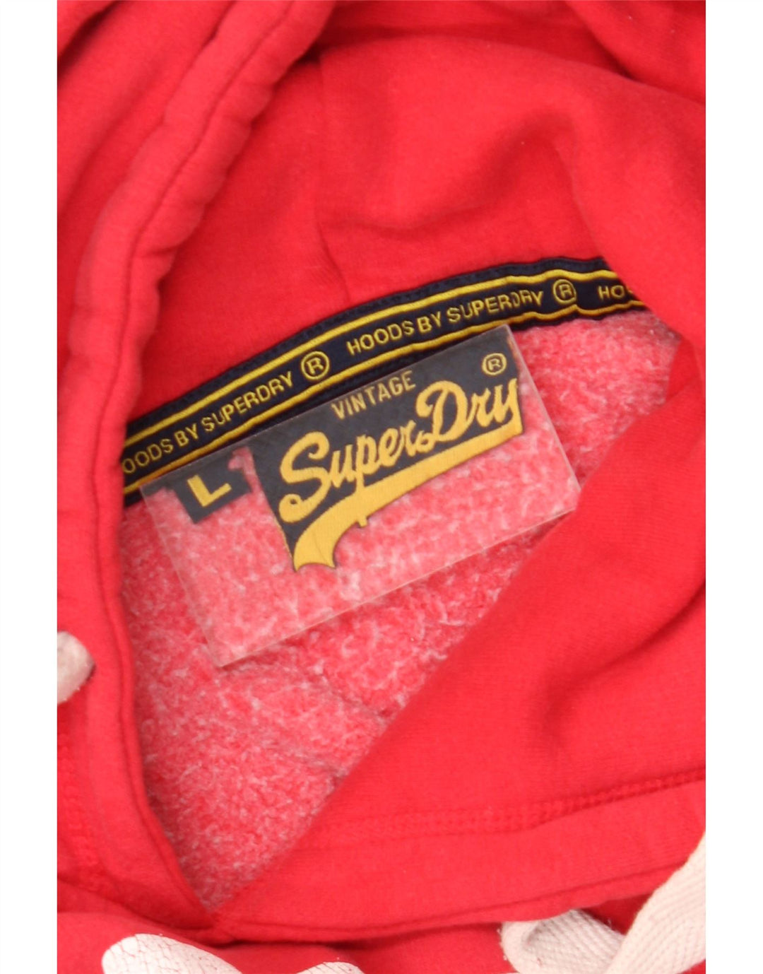 Suéter com capuz gráfico masculino Superdry grande vermelho