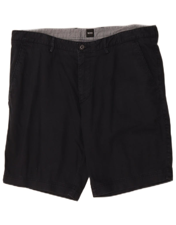 Hugo Boss Mens Chino Shorts IT 52 XL W36 Azul Marinho Algodão