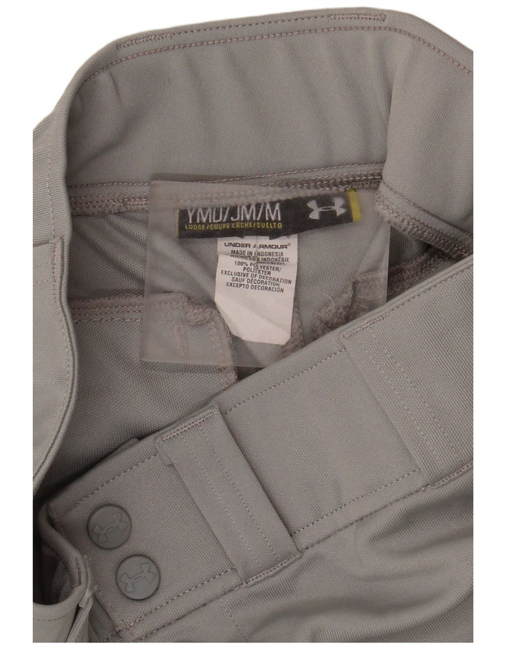 Calças casuais retas para meninos Under Armour 9-10 anos médio W26 L28 cinza