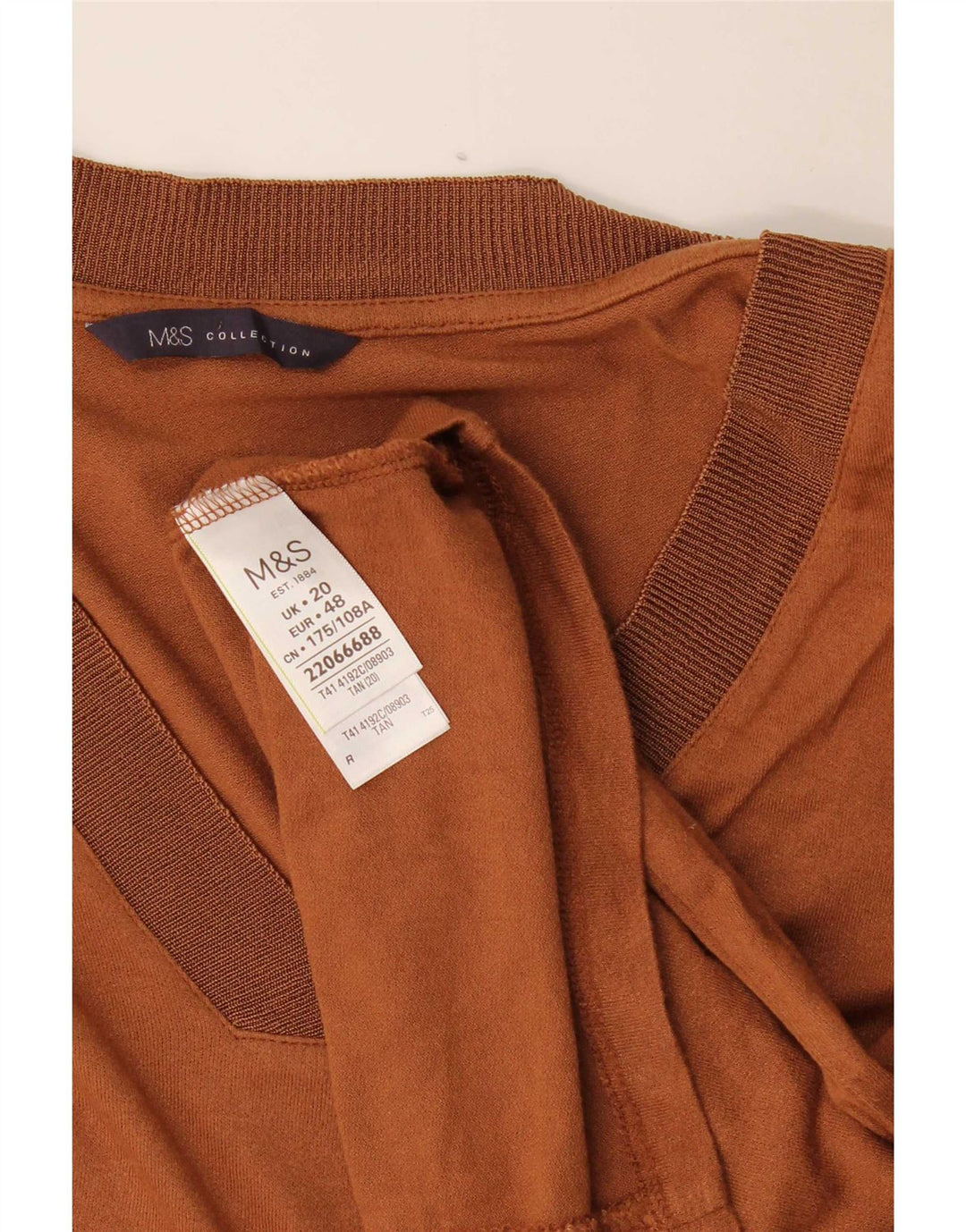 Blusa feminina Marks & Spencer UK 20 2XL viscose marrom
