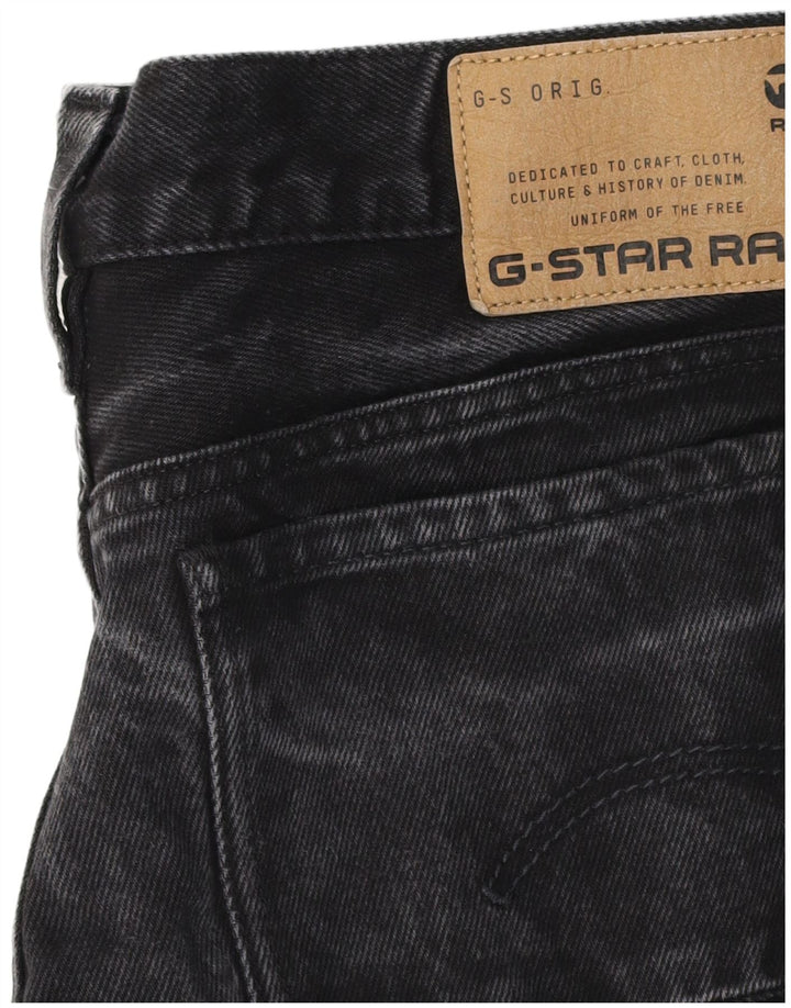 Jeans soltos femininos G-Star W32 L28 algodão preto