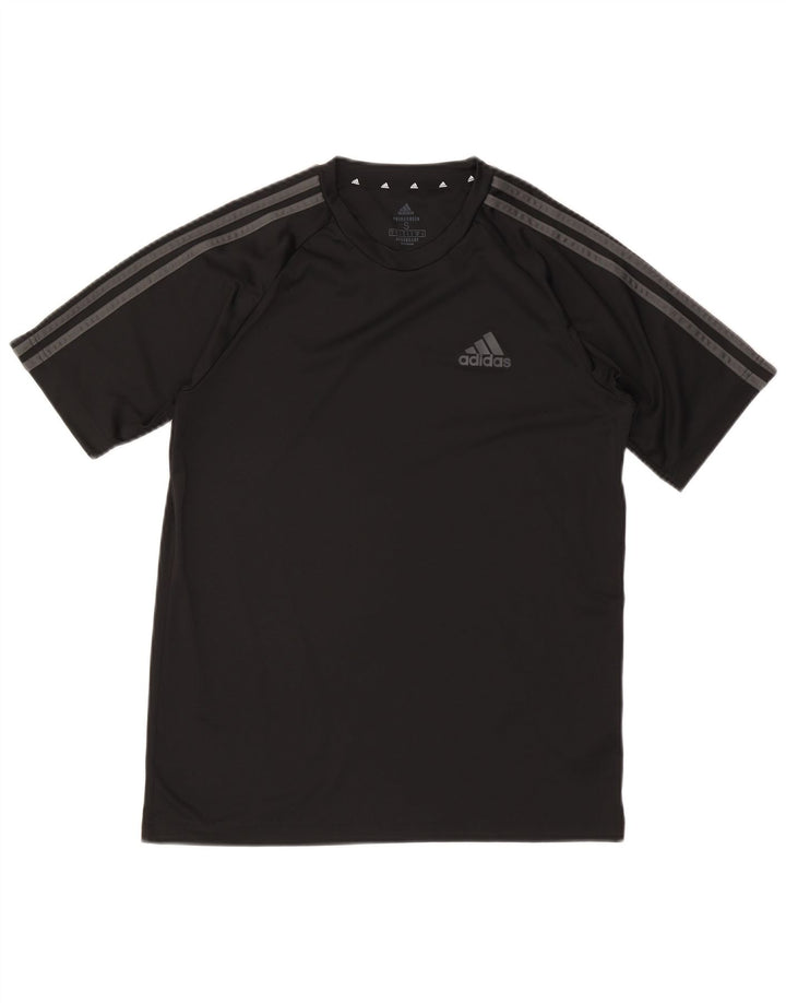 ADIDAS Mens Aeroready T-Shirt Top Pequeno Poliéster Preto