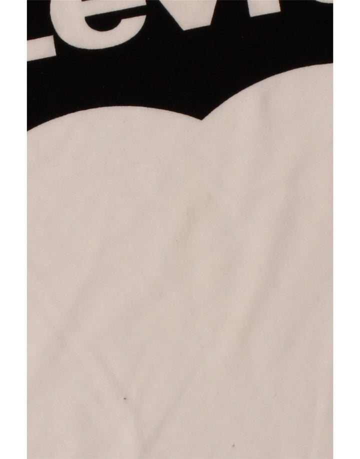 Camiseta gráfica masculina LEVI'S Top XS algodão branco