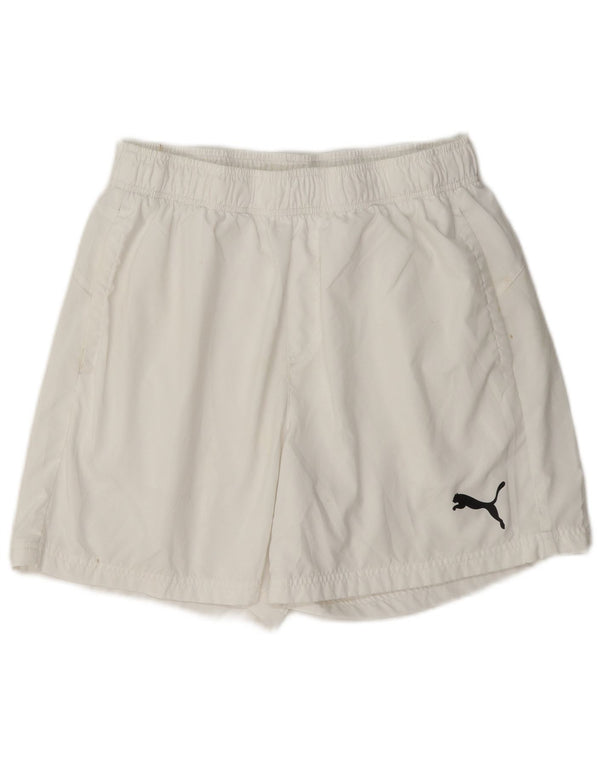 Shorts esportivos masculinos Puma grandes brancos