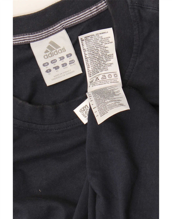 Adidas Mens Top Manga Longa XL Azul Marinho Algodão
