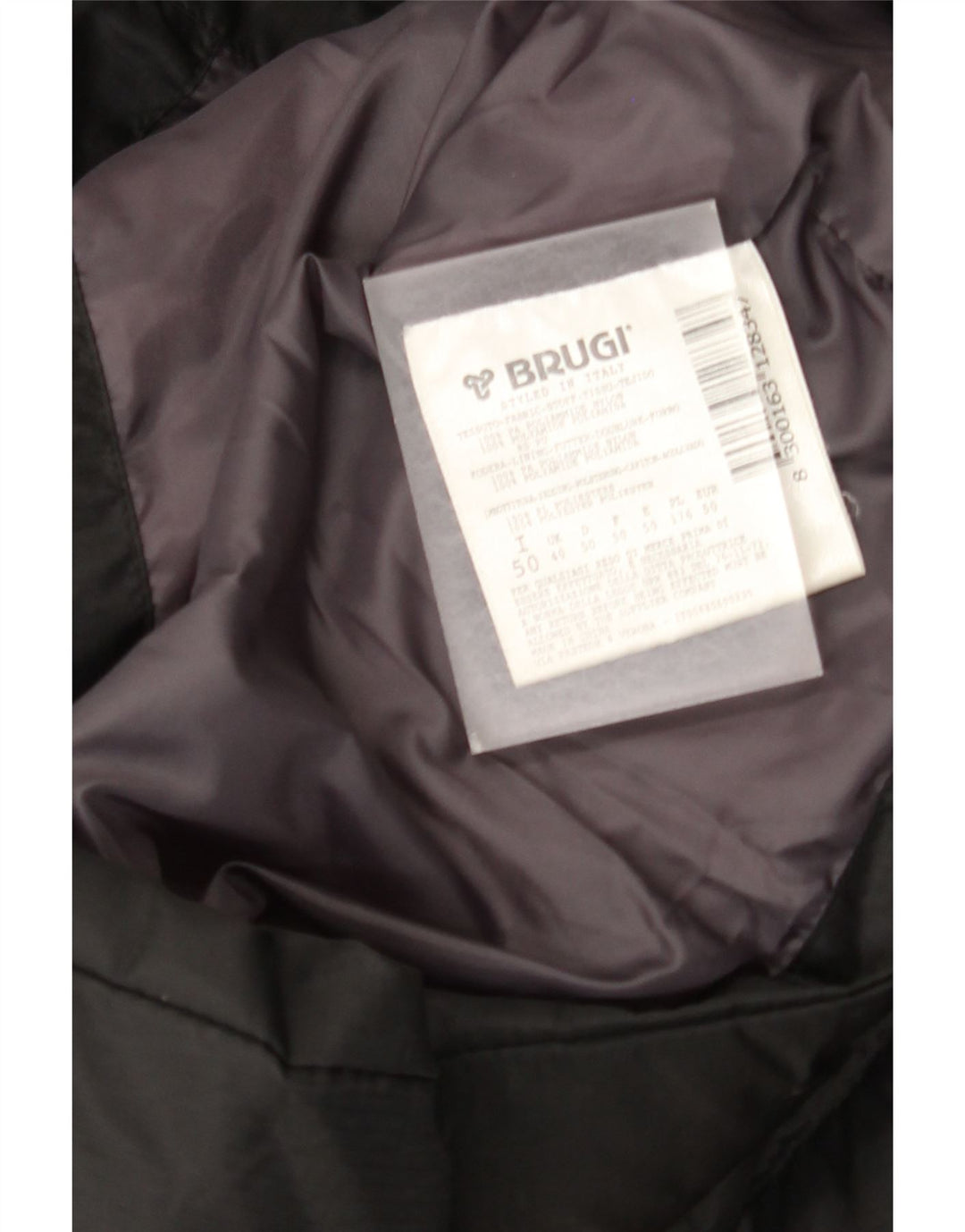 Jaqueta masculina acolchoada com capuz Brugi UK 40 grande poliamida preta