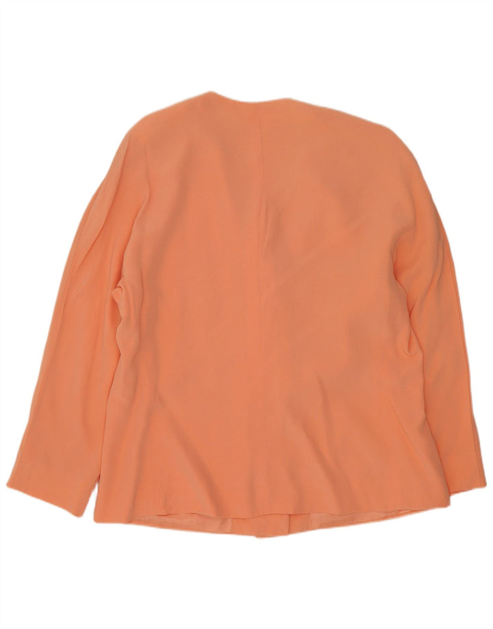 Jaqueta blazer feminina vintage com 1 botão Reino Unido 16 grande laranja