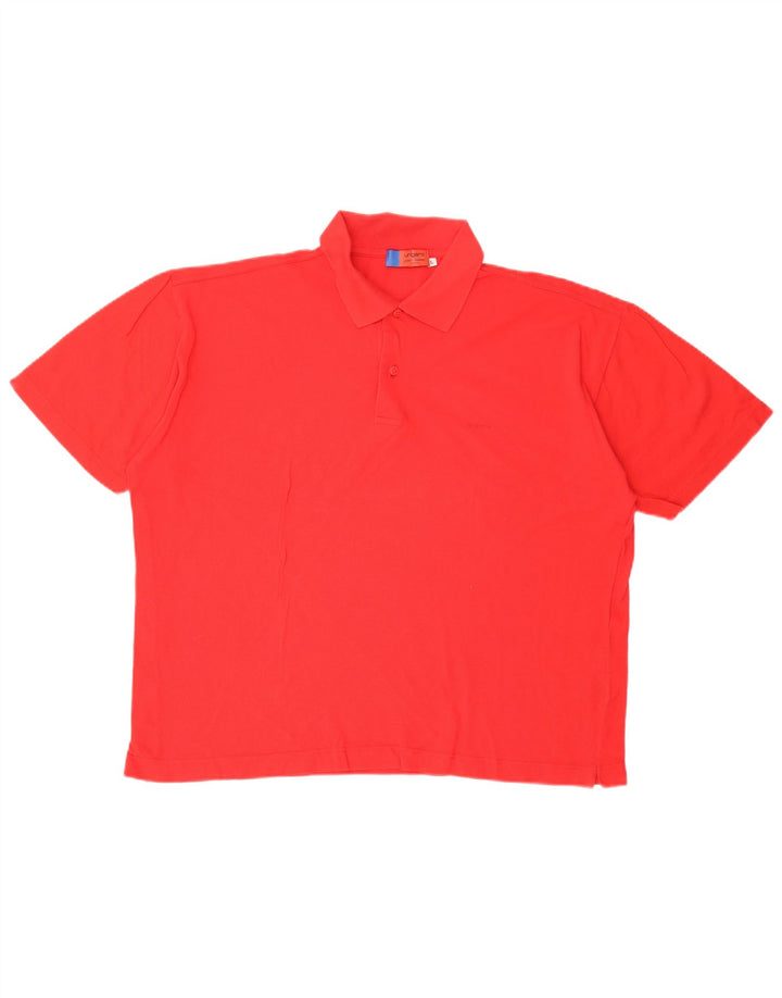 Camisa polo masculina UNGARO grande algodão vermelho
