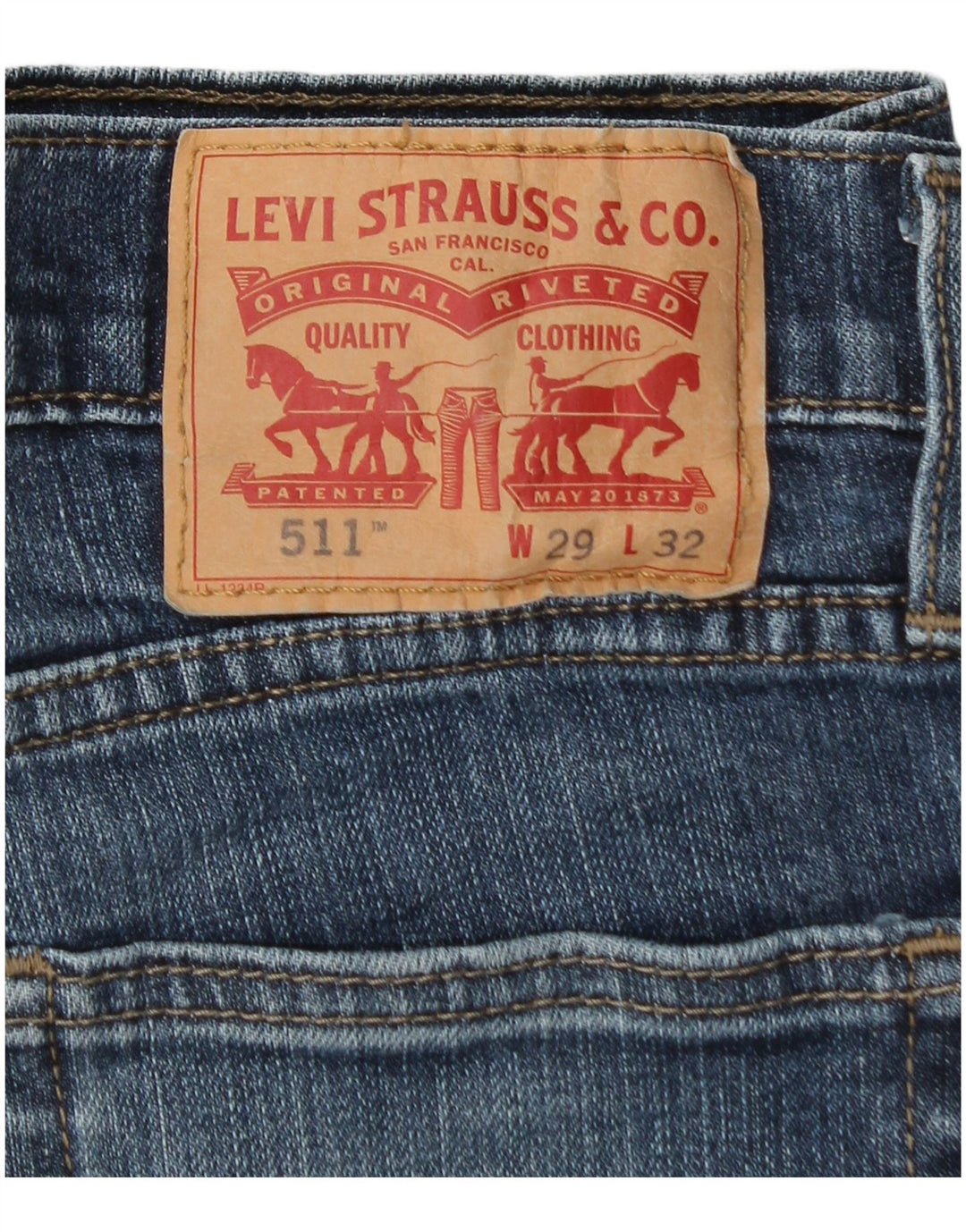 Calça Jeans Levis 511 Slim Masculina W29 L30 Azul Algodão