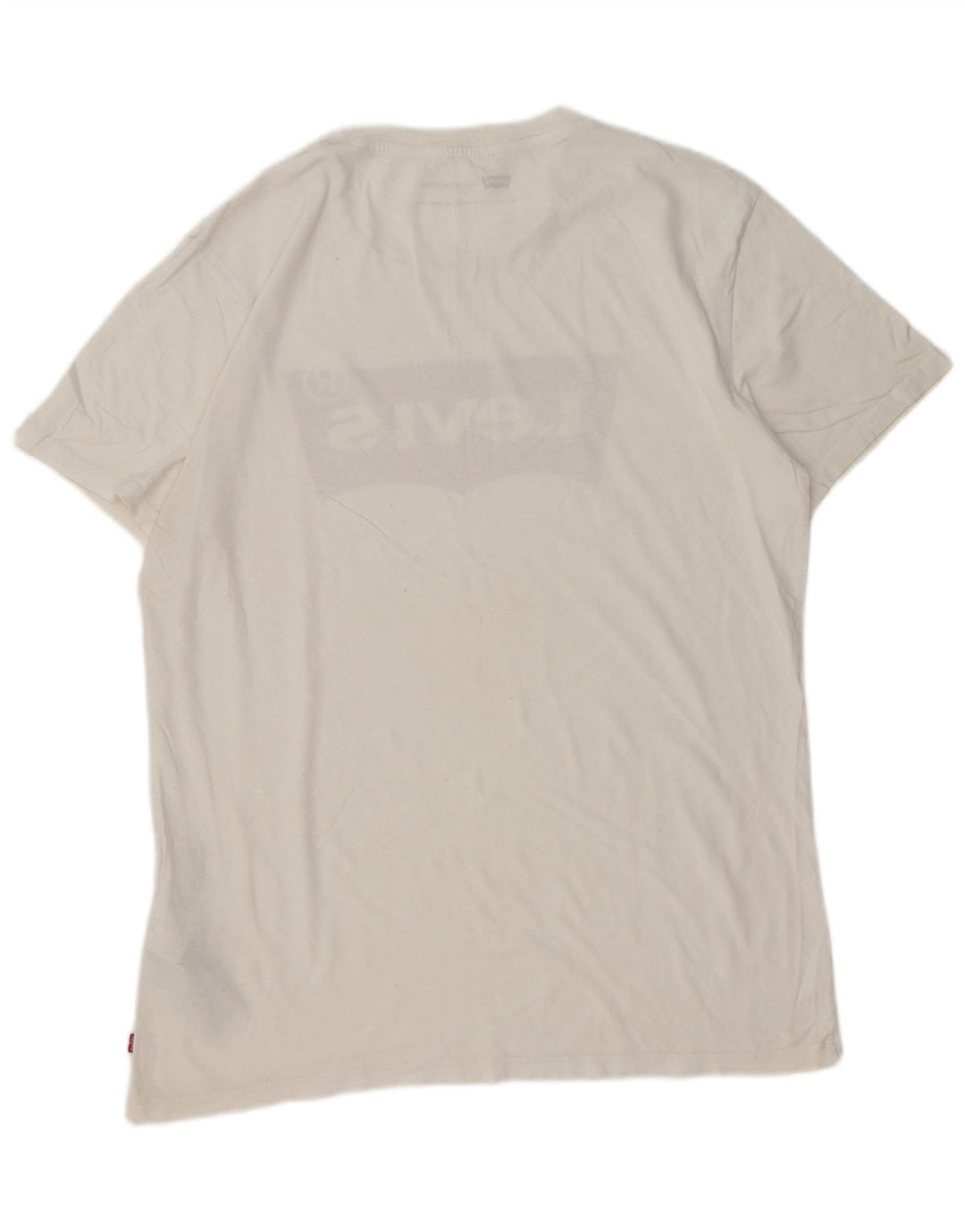 Camiseta masculina Levi's Standard Fit gráfica top grande de algodão branco