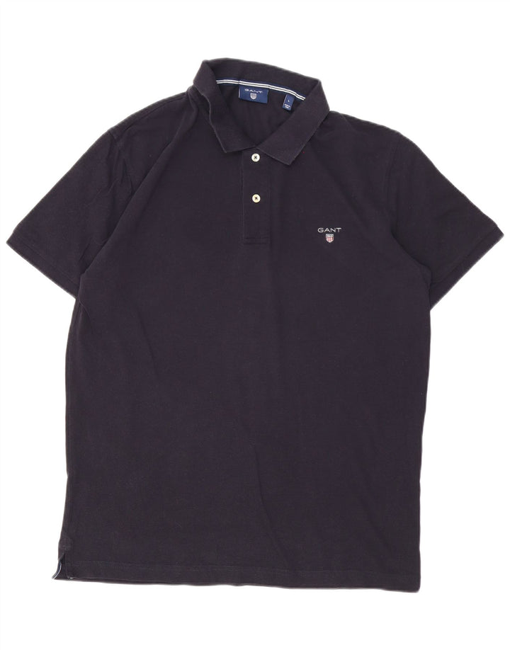 Camisa polo masculina Gant grande algodão azul marinho