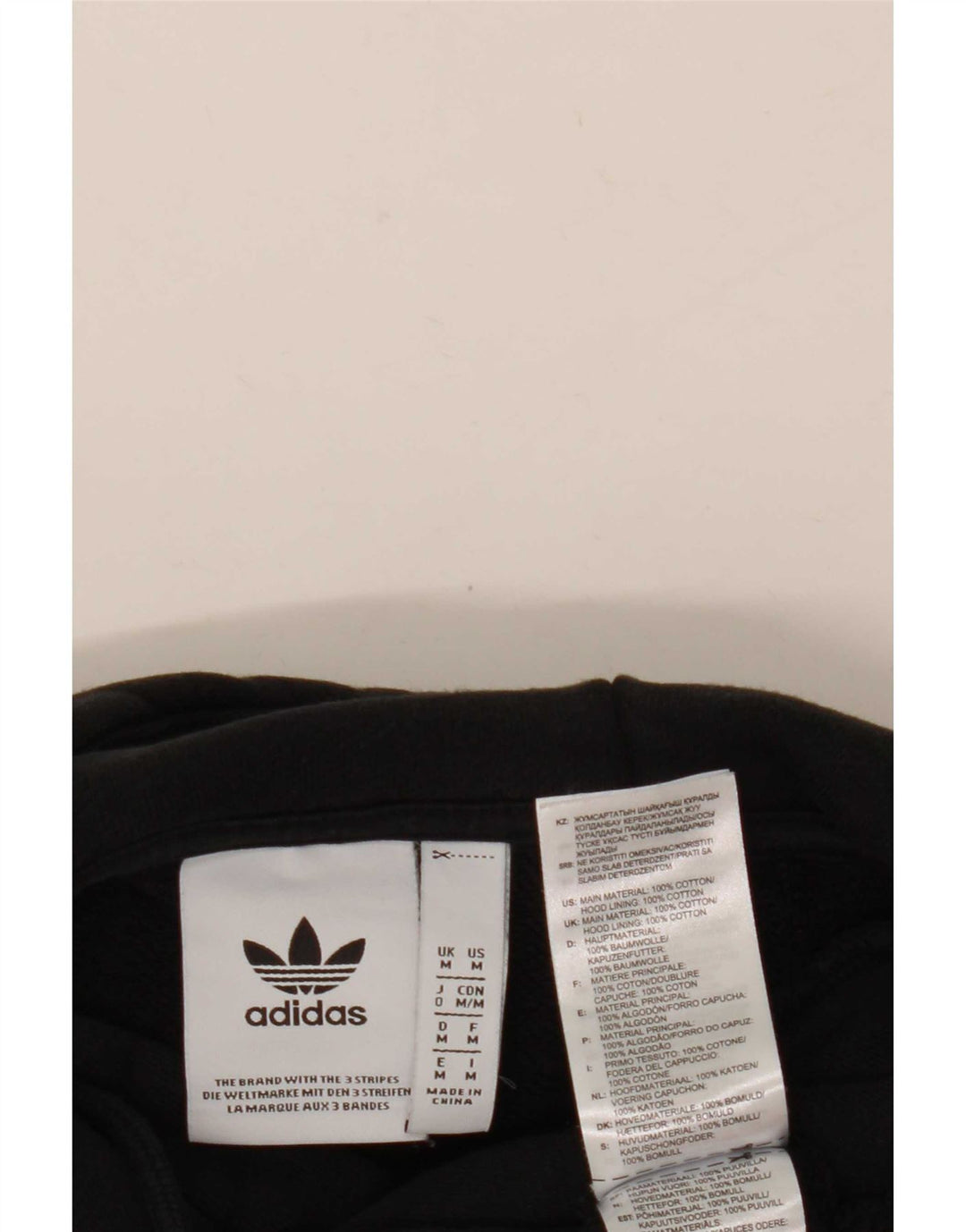 Adidas masculino gráfico moletom com capuz médio algodão preto