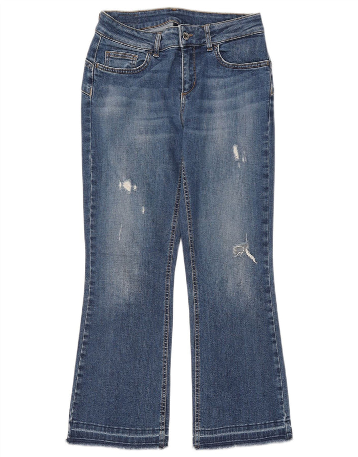 Liu Jo Calça jeans feminina cropped desgastada W28 L25 algodão azul