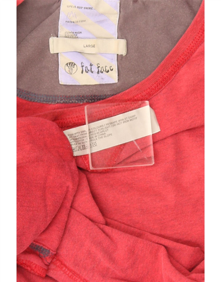 Camiseta masculina FAT FACE Top grande de algodão vermelho