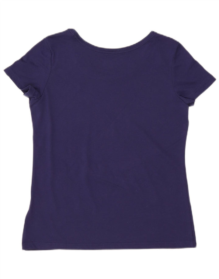 Camiseta Adidas Climalite Graphic Feminina Top UK 12/14 Médio Azul Marinho