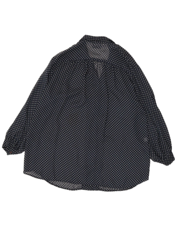 Túnica feminina Luisa Spagnoli Longline manga comprida Reino Unido 14 médio azul marinho