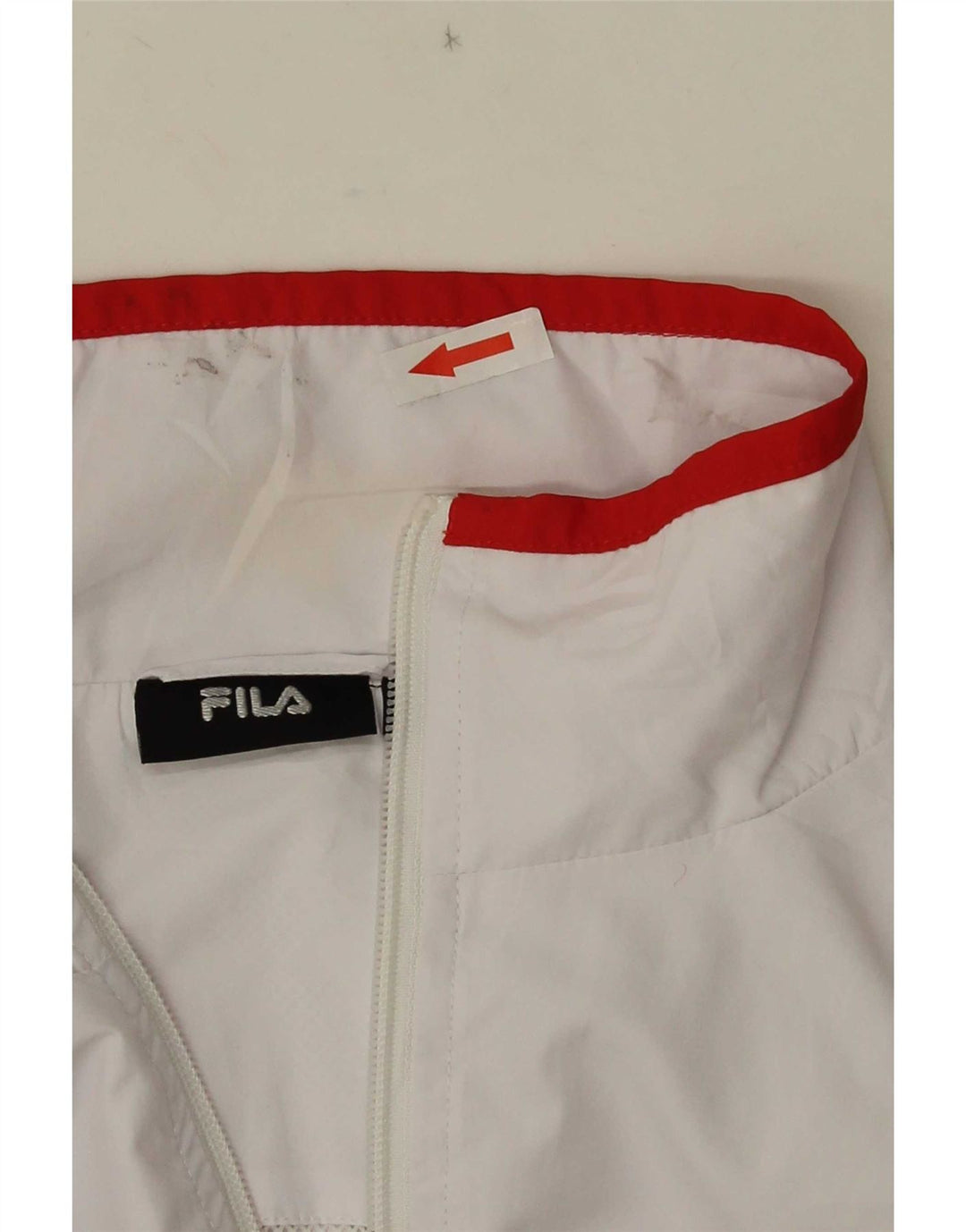 Fila Womens Tracksuit Top Jacket UK 16 Grande Poliéster Branco