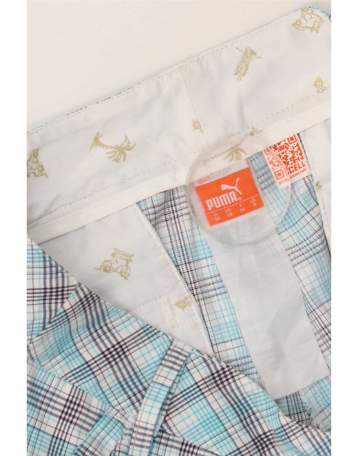 Puma Mens Chino Shorts UK 8 Pequeno W28 Azul Check