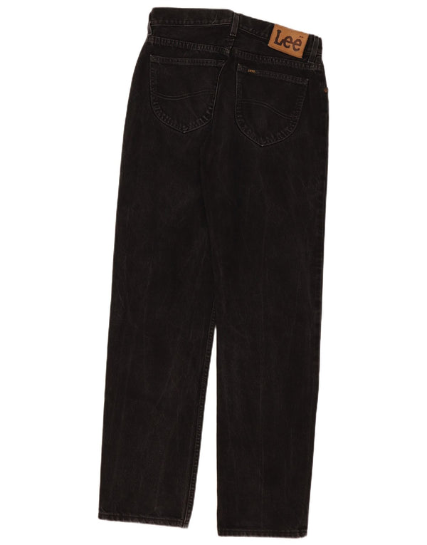 Lee Womens Portland Straight Jeans W32 L34 Algodão Preto