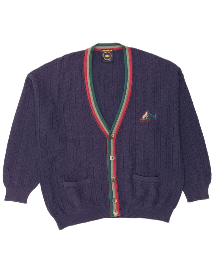 Suéter cardigã masculino IL GRANCHIO XL azul marinho