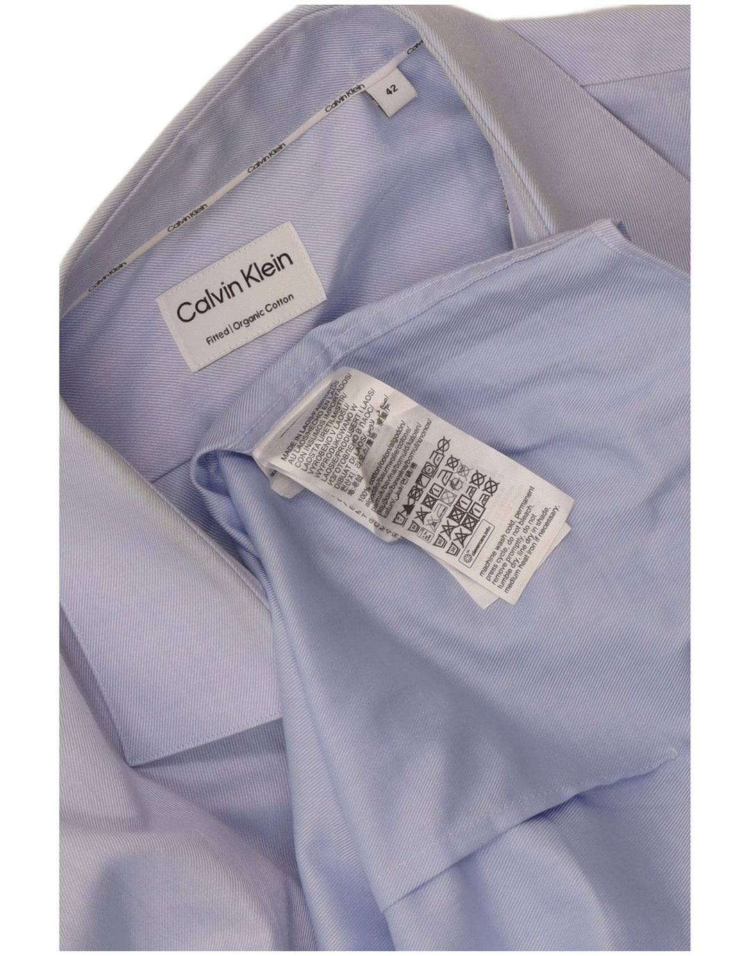 Camisa masculina Calvin Klein tamanho 42 grande algodão azul