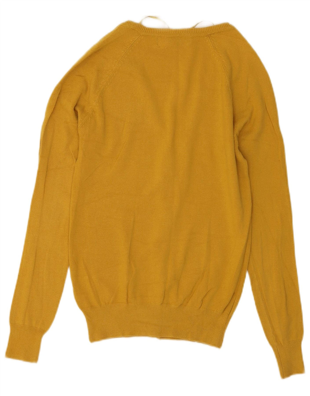 Suéter cardigã feminino Zara Reino Unido 12 algodão amarelo médio