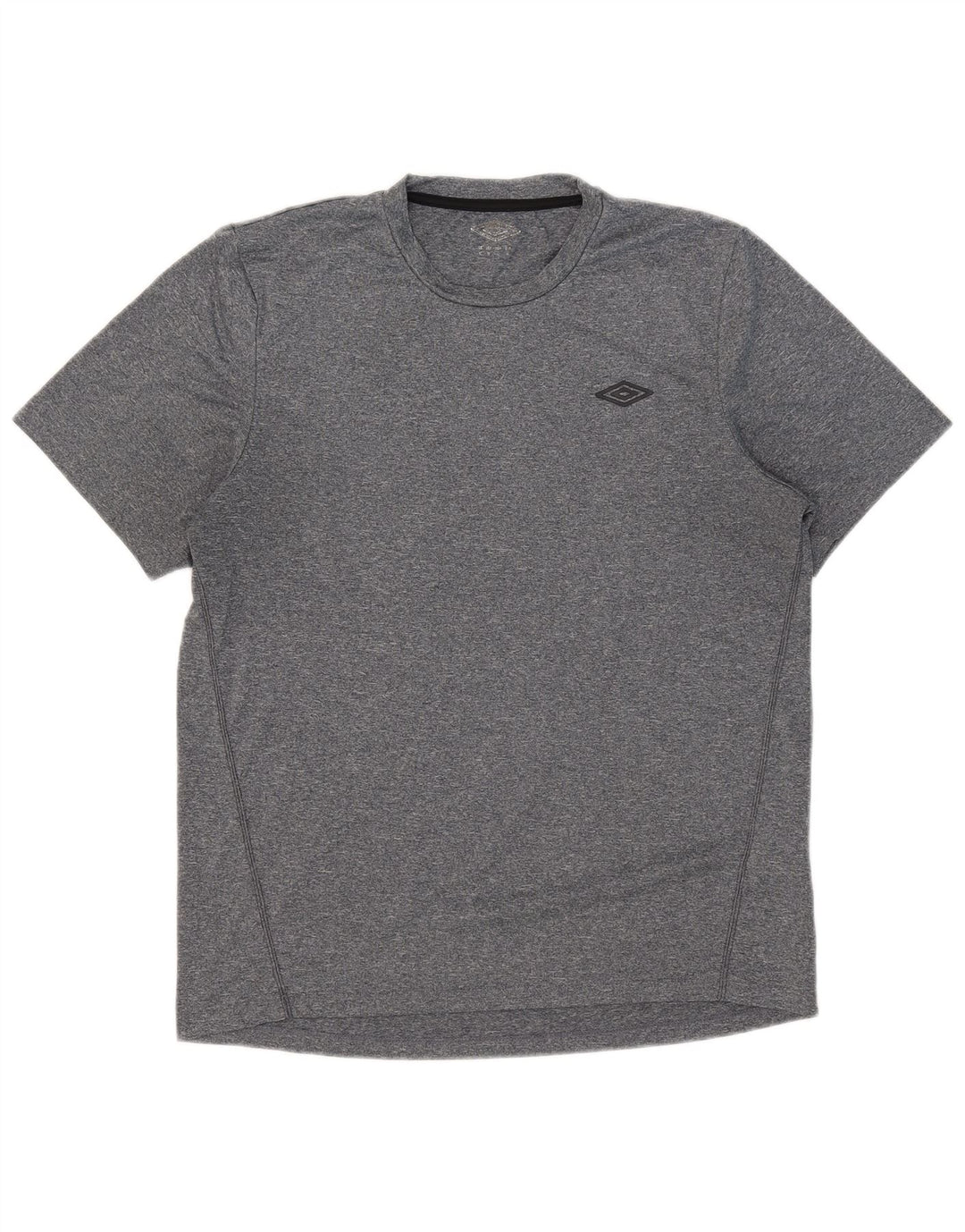 Camiseta masculina Umbro Top cinza médio poliéster manchado