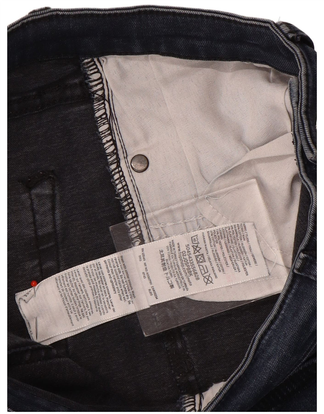 Jeans skinny feminino Topshop W28 L28 azul marinho poliéster