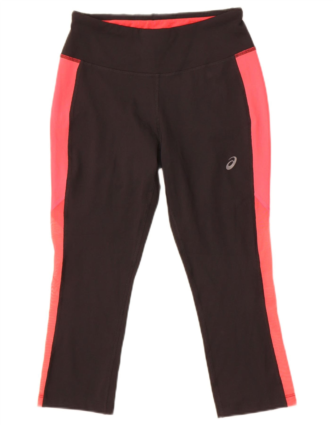 Asics Womens Capri Leggings UK 10 Pequeno Preto Colourblock Poliéster