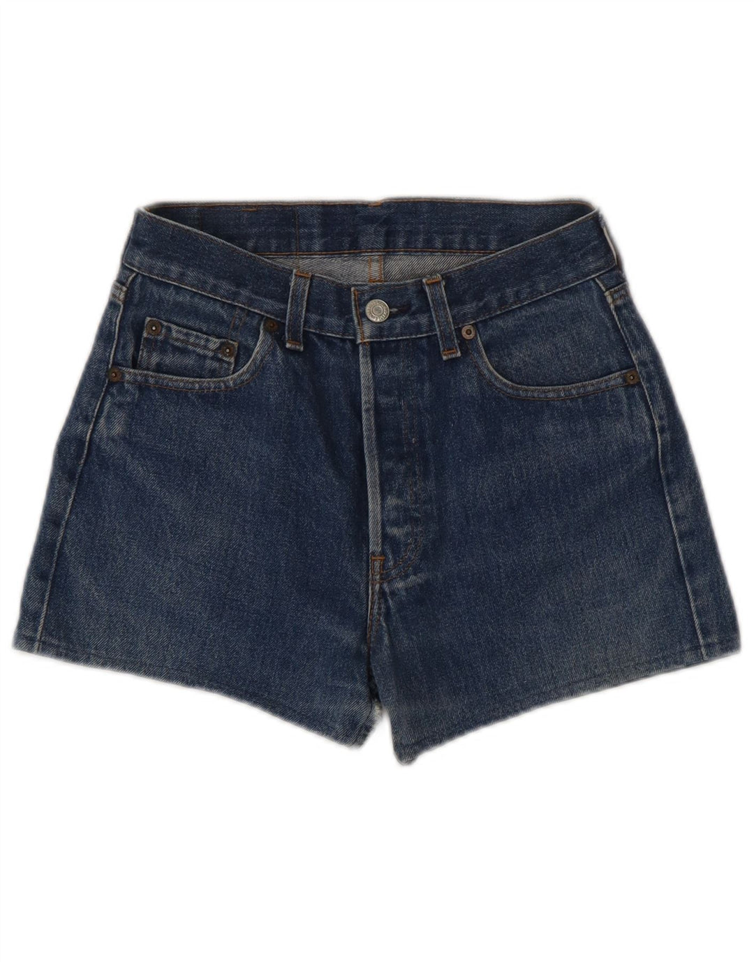 Shorts jeans feminino 501 da Levi's W29 algodão azul médio