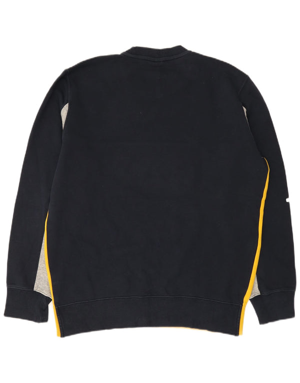 Champion Mens Graphic Sweatshirt Jumper XL Azul marinho Colorblock Algodão