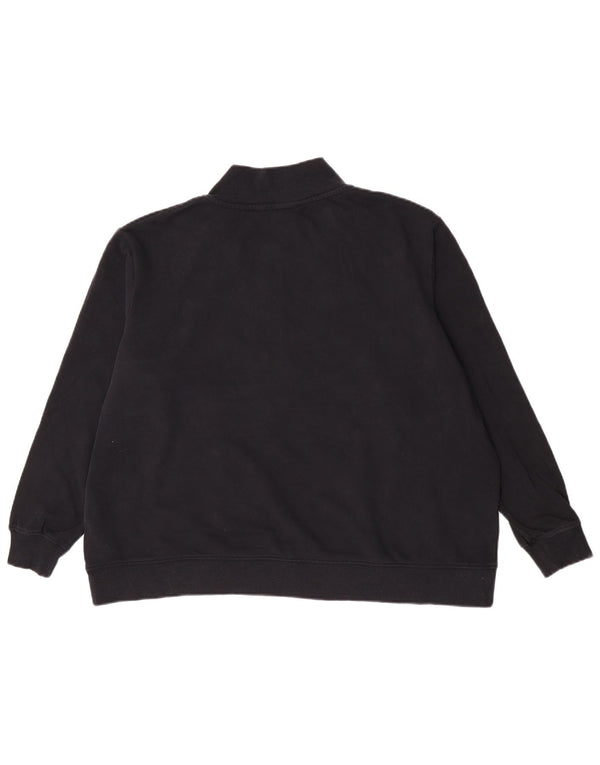 Suéter feminino Marks & Spencer com zíper 1/4 oversized Reino Unido 18 XL preto
