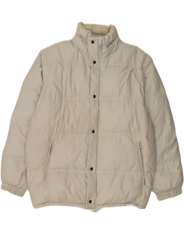 Jaqueta masculina acolchoada Martin's UK 42 XL algodão branco
