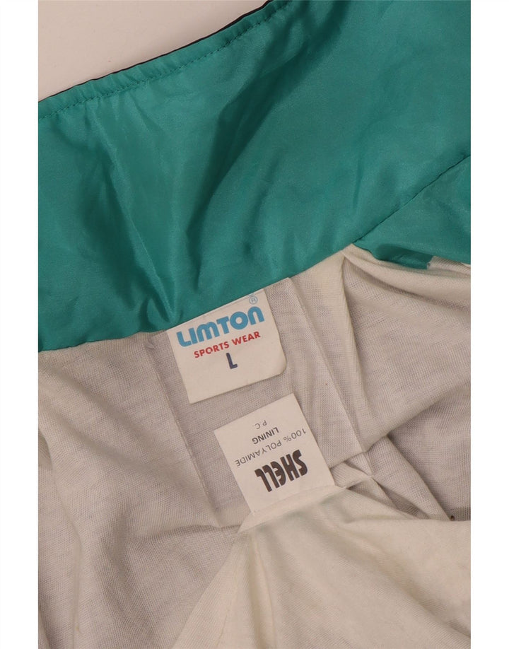 Jaqueta superior de agasalho masculino vintage grande poliamida colorblock multicolorida