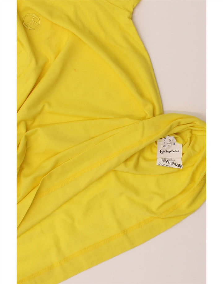 SERGIO TACCHINI Mens Polo Shirt XS Yellow Cotton Vintage Sergio Tacchini and Second-Hand Sergio Tacchini from Messina Hembry 