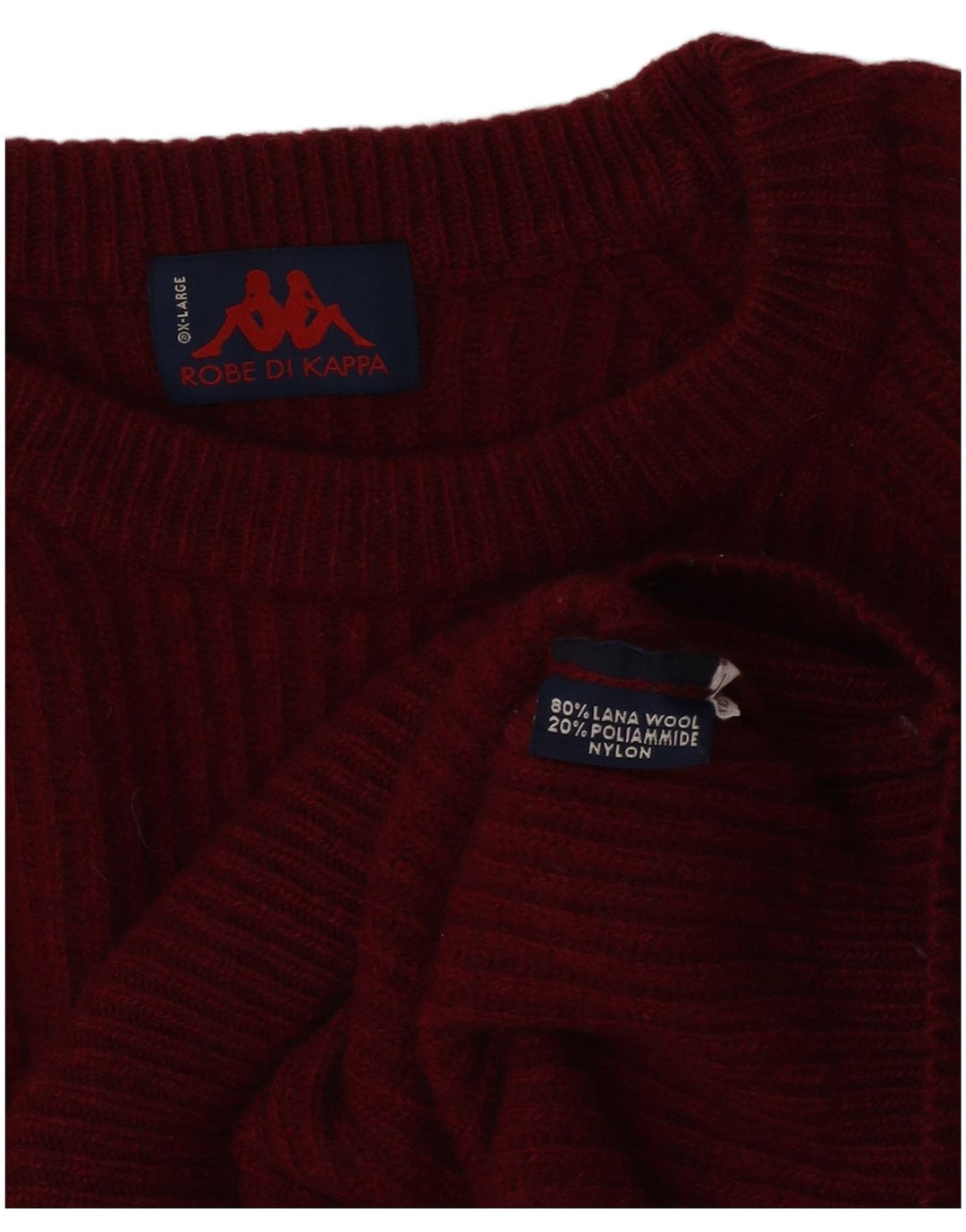 Suéter masculino Kappa com gola redonda e lã cor de vinho XL