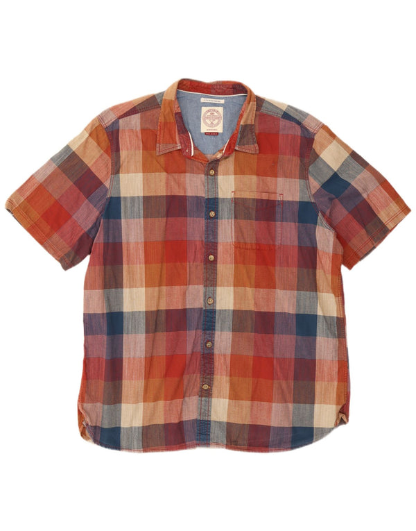 Fat Face Mens Short Sleeve Shirt 2XL Multicoloured Check Cotton