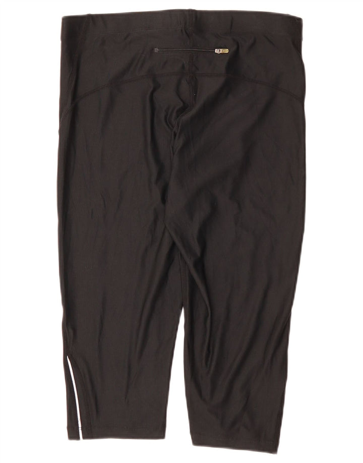 NIKE Womens Bermuda Sport Shorts UK 14/16 Grande Poliéster Preto