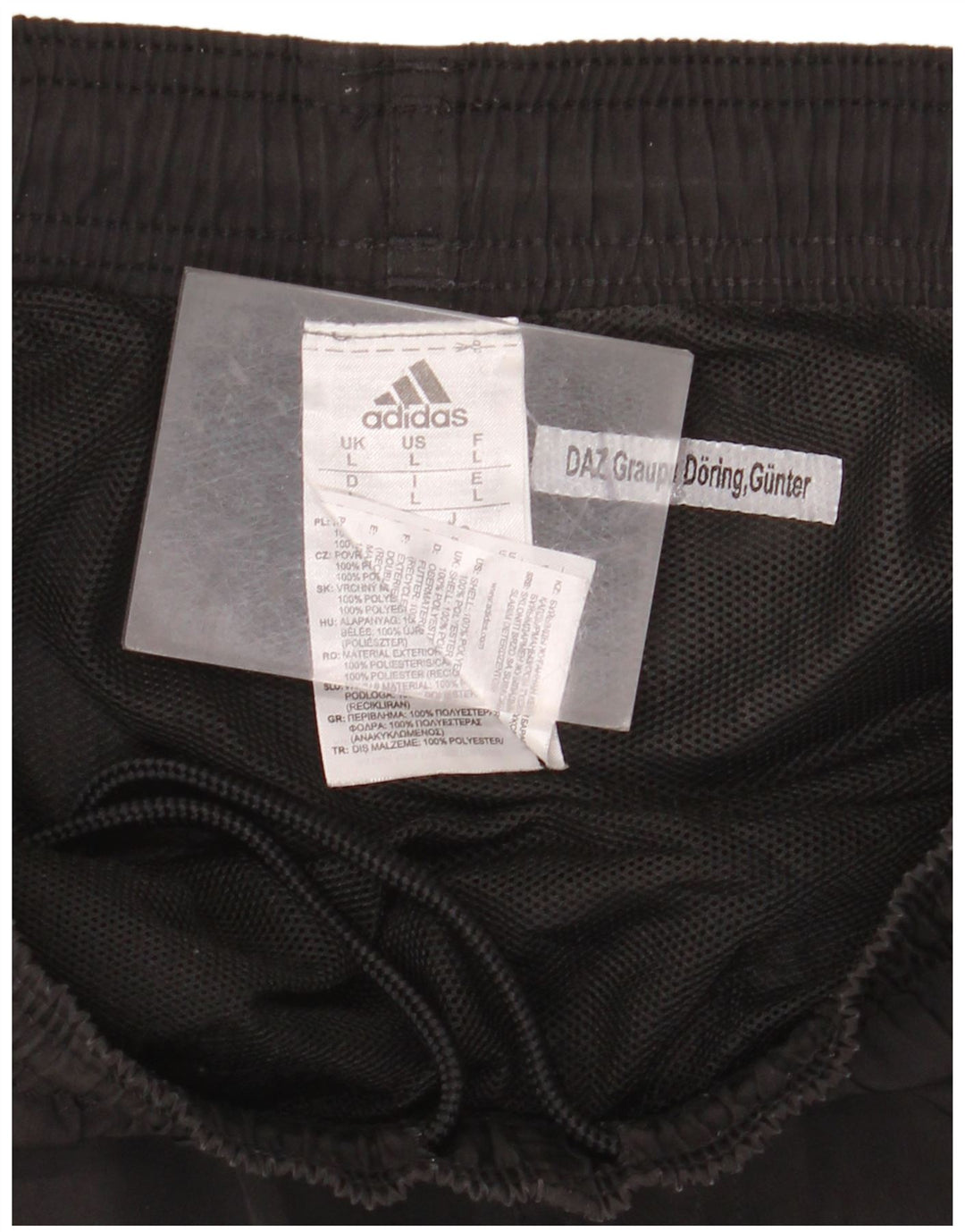 Shorts esportivos femininos ADIDAS UK 14 grande poliéster preto