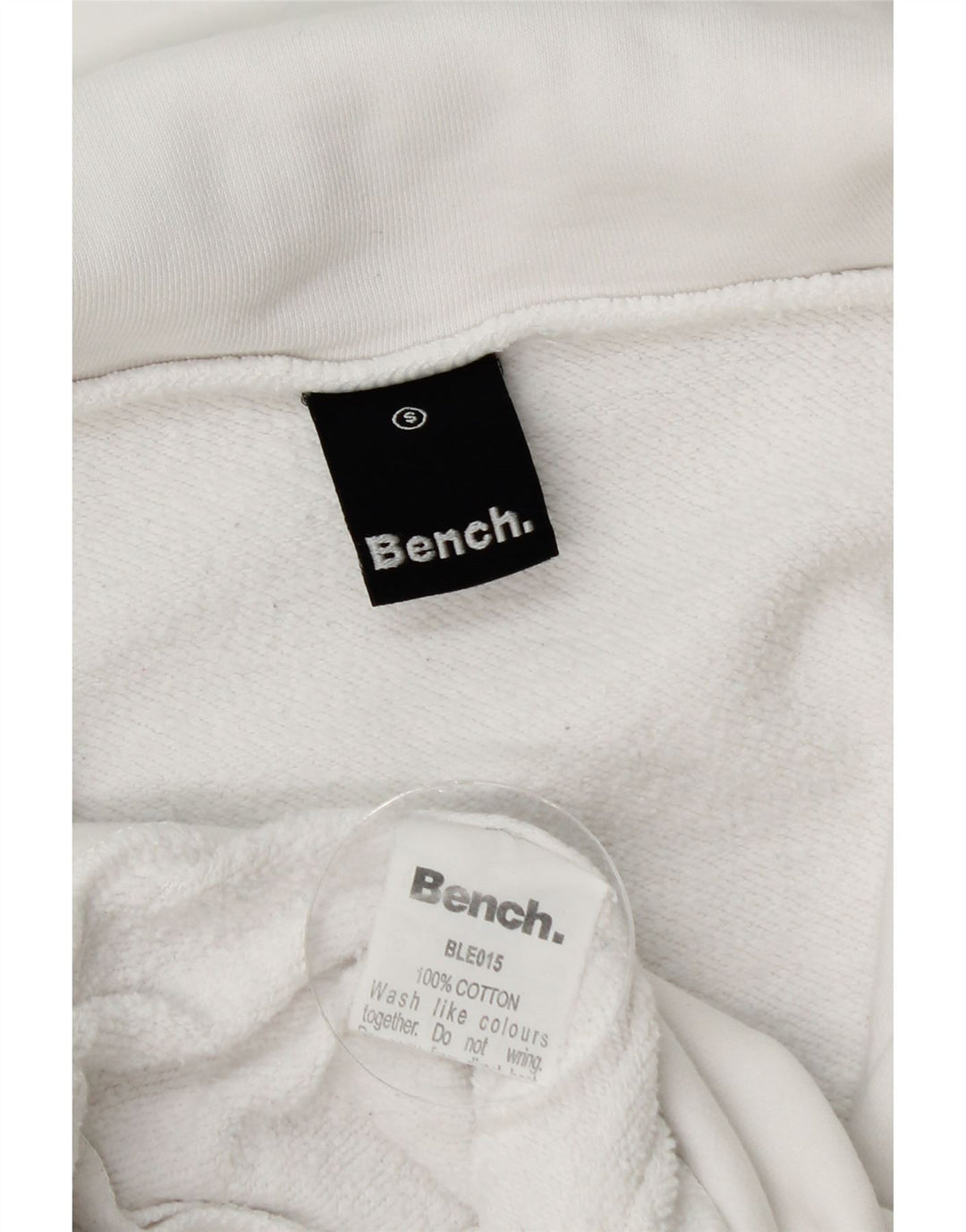Jaqueta feminina de treino com corte gráfico Bench UK 10 algodão branco pequeno