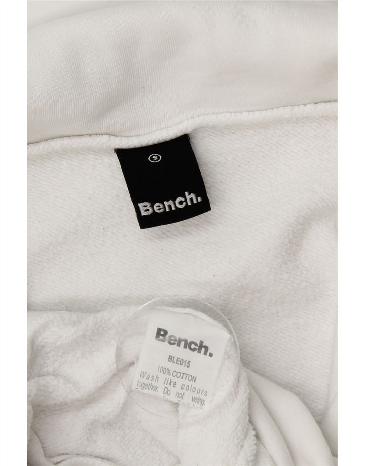Jaqueta feminina de treino com corte gráfico Bench UK 10 algodão branco pequeno