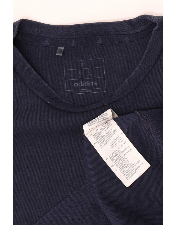 Adidas Mens Regular Fit Moletom Jumper XL Azul Marinho Algodão