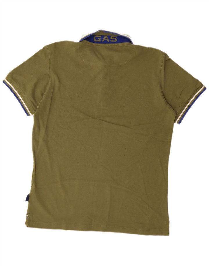 Camisa polo masculina Gas grande algodão cáqui