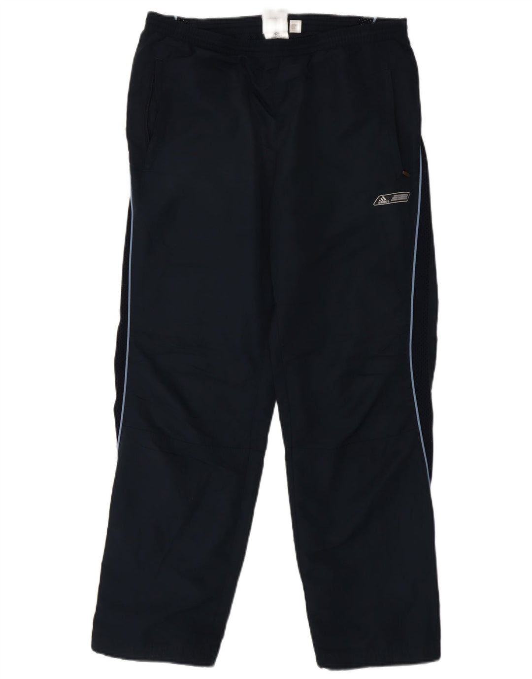 Calça de treino masculina Adidas pequena azul marinho poliéster