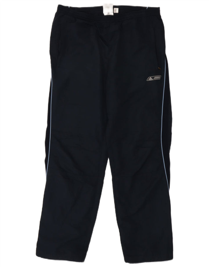 Calça de treino masculina Adidas pequena azul marinho poliéster