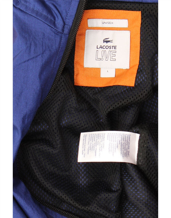 LACOSTE Jaqueta masculina de agasalho grande grande azul marinho poliamida