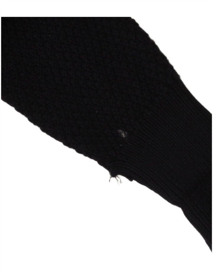 Suéter cardigã feminino MASSIMO DUTTI com palangre Reino Unido 10 pequeno azul marinho